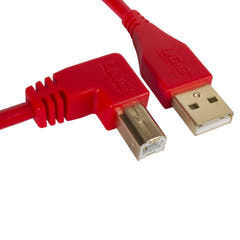 UDG Ultimate Audio Cable USB 2.0 A-B Rouge Coudé 2m
