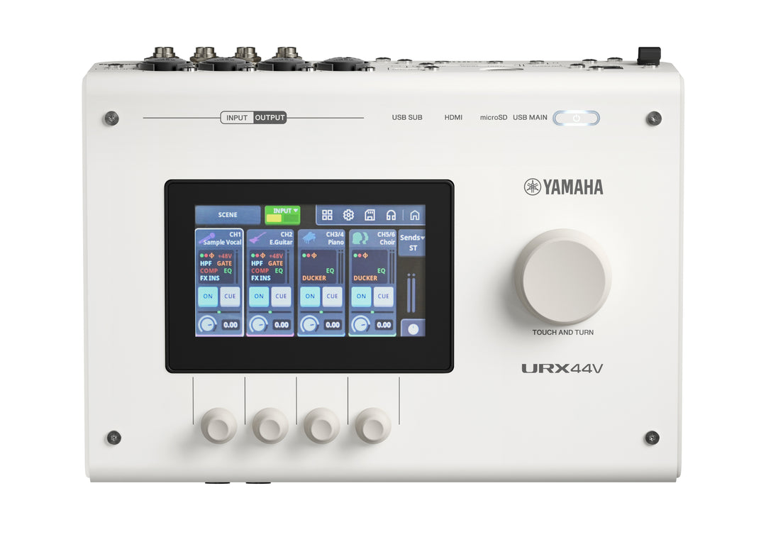 Yamaha URX44V Interface audio/vidéo USB-C (Blanc) - Version vidéo
