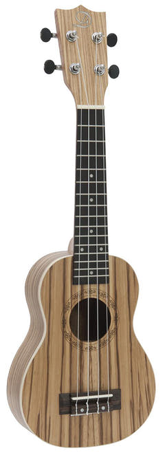 DiMavery UK-400 Ukulélés Soprano (Zebratræ)