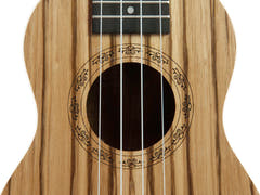 DiMavery UK-400 Ukulélés Soprano (Zebratræ)