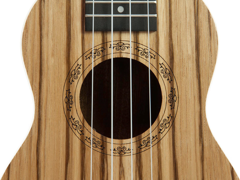DiMavery UK-400 Ukulélés Soprano (Zebratræ)