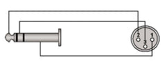 Adaptateur XLR femelle > Jack stéréo mâle