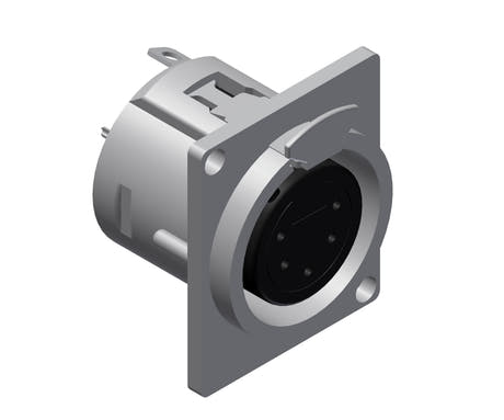 XLR chassis 5-pole hun D-series