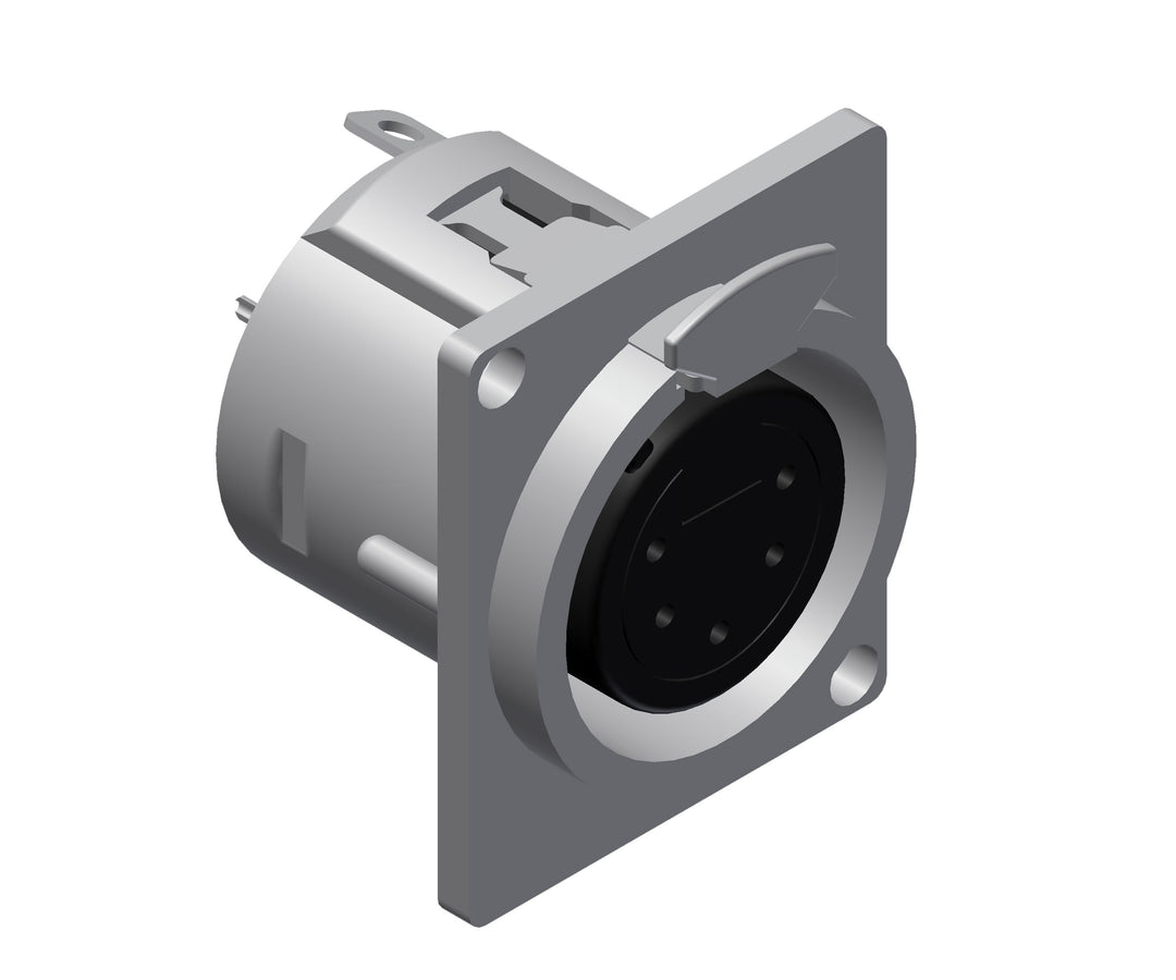 XLR chassis 5-pole hun D-series