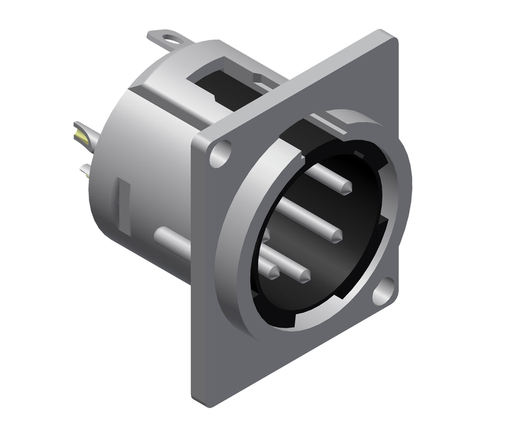 XLR chassis 5-pole han D-series