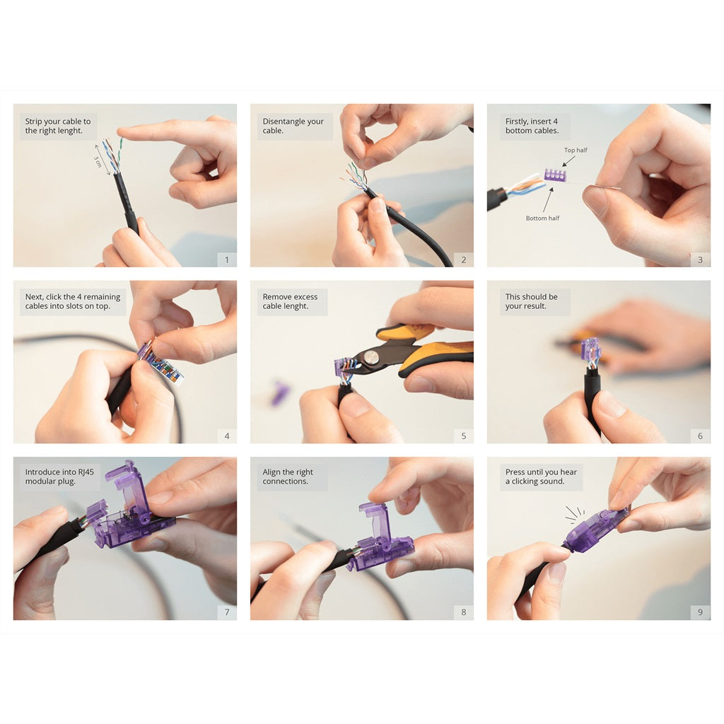 ProCab Connecteur modulaire CAT6A RJ45, blindé
