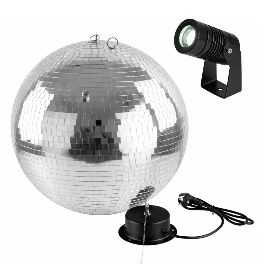 Kit boule à facettes avec moteur et spot (30cm)