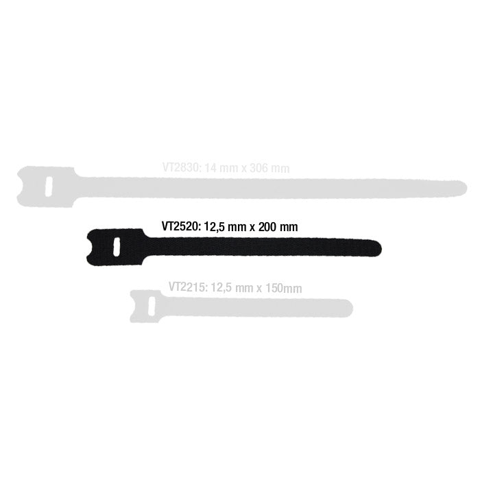 Kabelstrop Velcro Hook & Loop 10 pcs. (200mm)