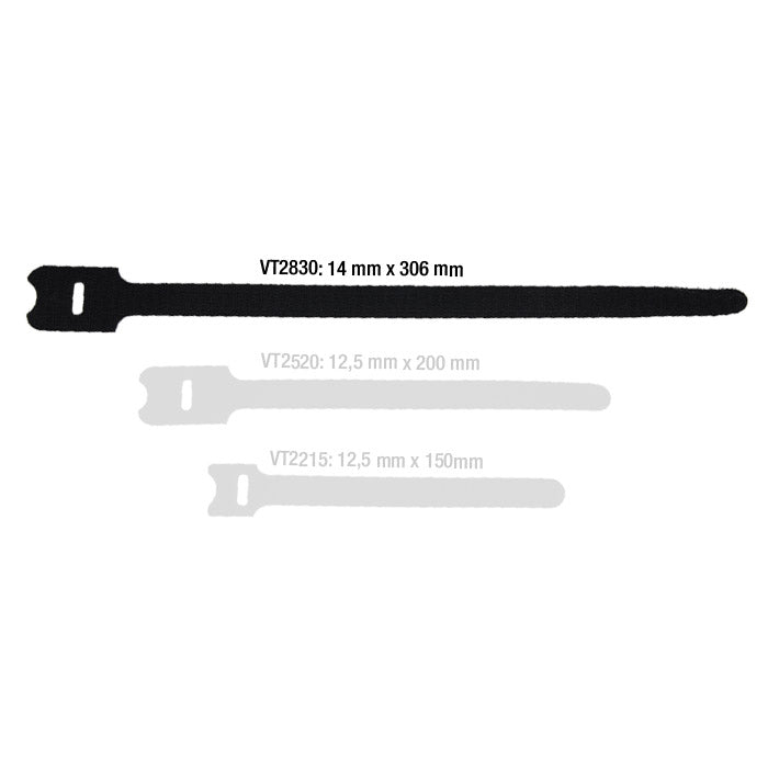 Kabelstrop Velcro Hook & Loop 10 pcs. (300mm)
