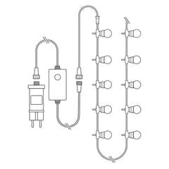 SmartLife Guirlande Décorative avec 10 Ampoules LED