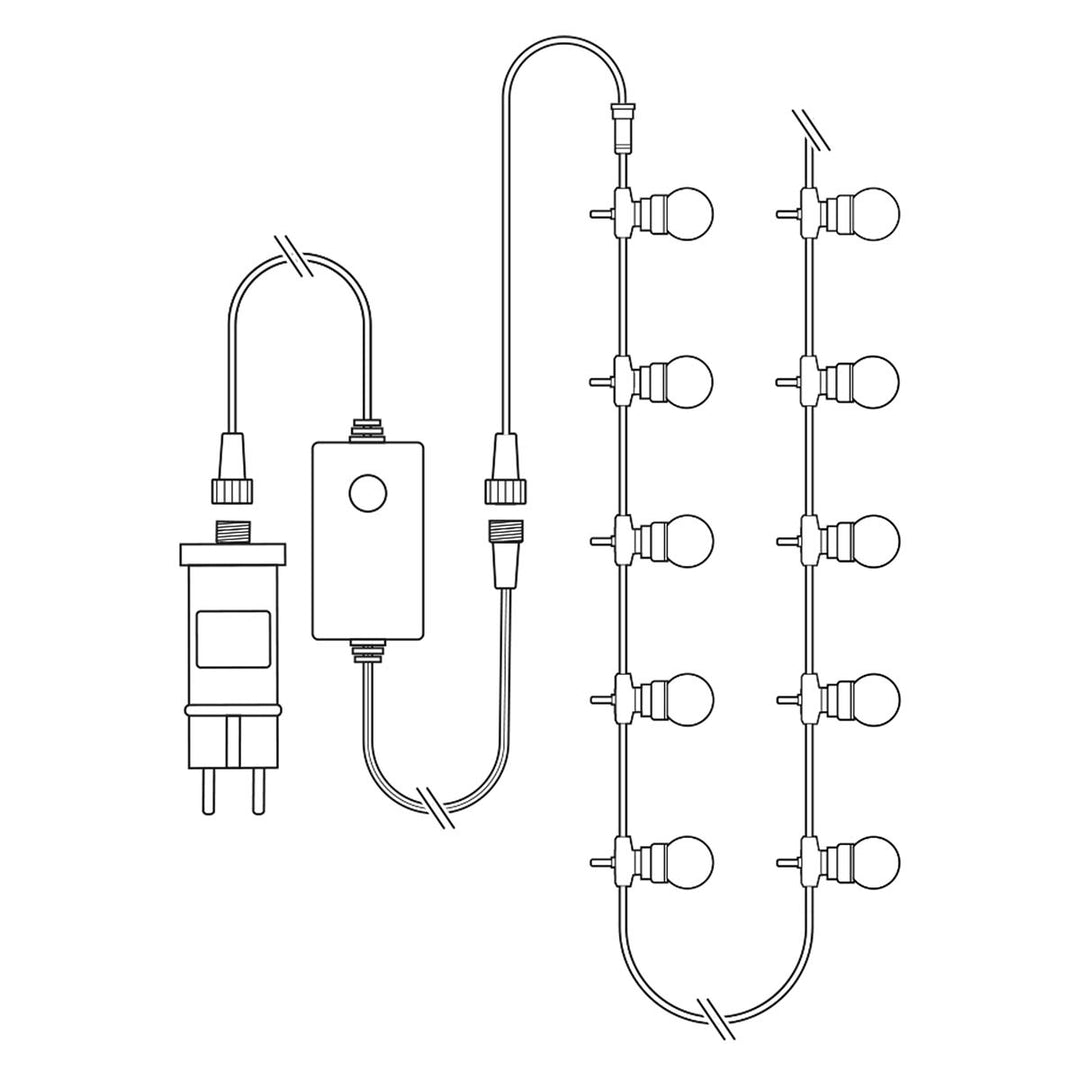 SmartLife Guirlande Décorative avec 20 Ampoules LED