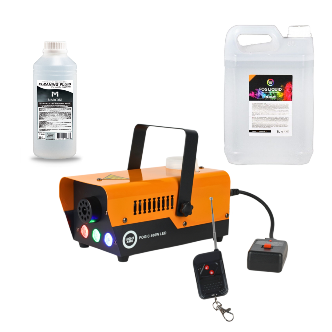 Light4Me FOGIC 400W Machine à brouillard avec LED bundle