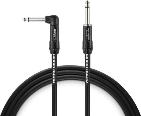 Warm Audio Câble pour Guitares Pro Series TS-TS Angled 6,1m