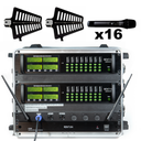 Renton Rack Système sans fil (16 Microphones à main)
