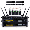 Renton Rack Système sans fil combiné (4 Microphones à main + 4 Casques)