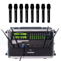 Renton Rack Système sans fil (8 Microphones à main)