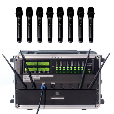 Renton Rack Système sans fil (8 Microphones à main)