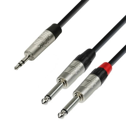 Câble Y-split Minijack vers Jack 6,3mm (6m)