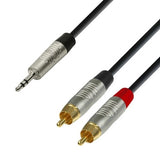 Y-split cable Minijack to Phono (3m)
