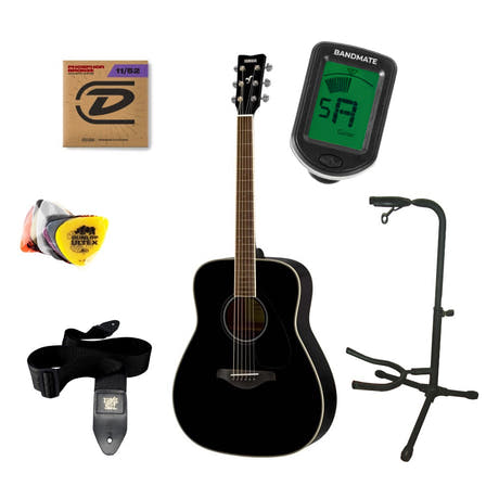 Yamaha FG820 BLII Pack de Démarrage Guitares Western (Noir)