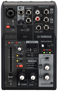 Yamaha AG03 MkII - Pack Live Streaming (Noir)