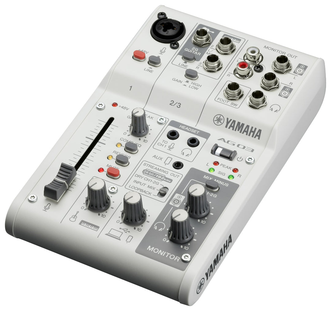 Yamaha AG03 MkII - Pack Live Streaming (Blanc)