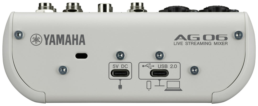 Yamaha AG06 MkII - Mixeur pour Live Streaming (Blanc)