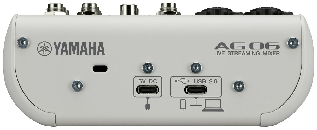 Yamaha AG06 MkII Live Streaming Mixer (White)