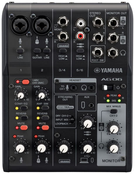 Yamaha AG06 MkII - Mixeur pour Live Streaming (Noir)