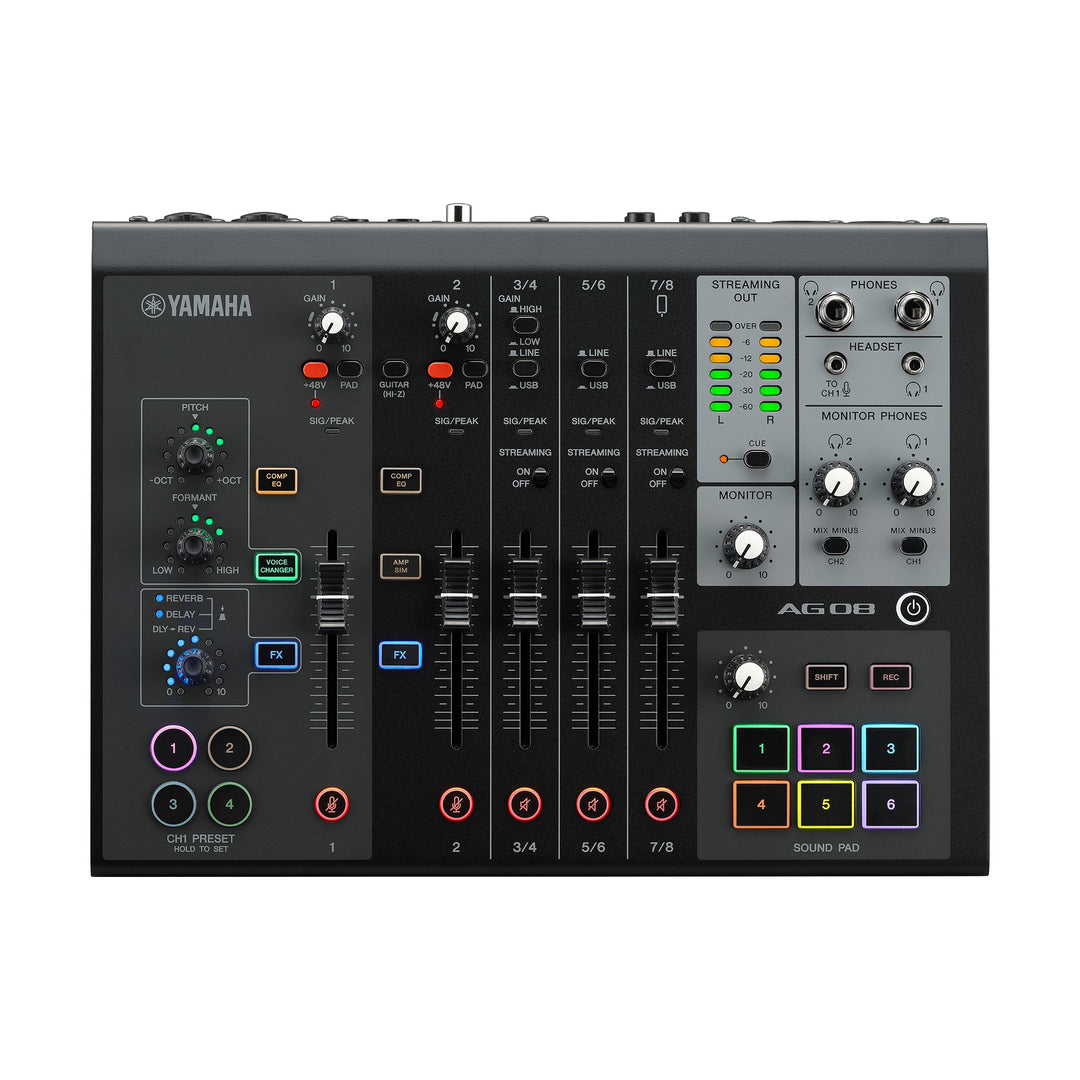 Yamaha AG08 - Mixeur pour streaming en direct (Noir)