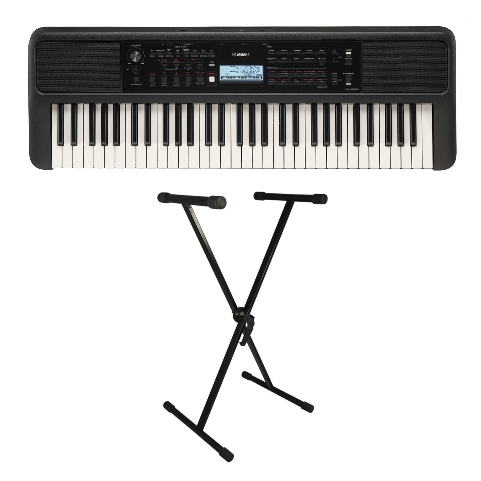 Yamaha PSR-E383 Keyboard Starter Kit