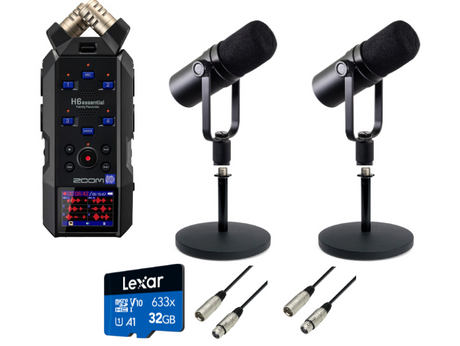 Zoom H6e Pack essentiel pour podcast (2 personnes)
