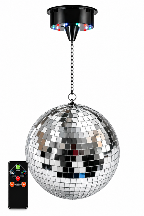 Light4Me Boule à facettes de 30 cm avec LED, moteur et télécommande