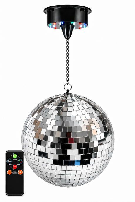 Light4Me Boule à facettes de 40 cm avec LED, moteur et télécommande