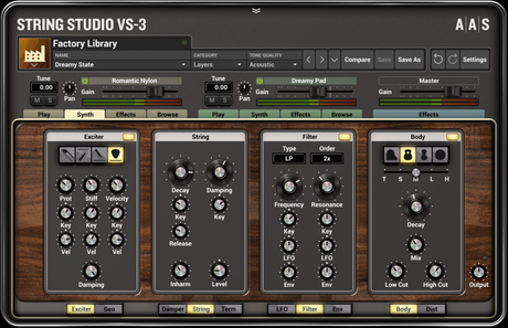 String Studio VS-3 plus Télécharger les packs