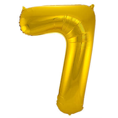Ballon en Forme de Chiffre 7 (Or, 86 cm)