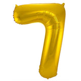 Ballon en Forme de Chiffre 7 (Or, 86 cm)