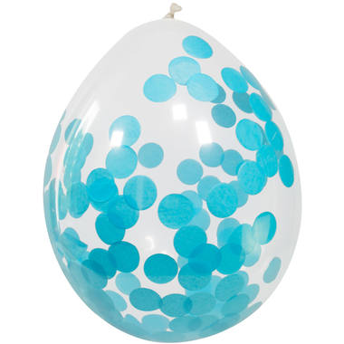 Ballons avec Confettis (Bleu, 30cm)