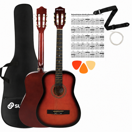 SUPRIMO CGS2 SB ensemble de guitare classique 4/4, sunburst