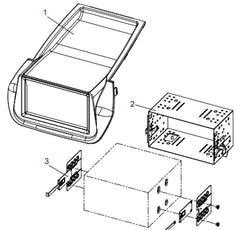 21CT23FT09 Cadre 2-DIN pour Fiat