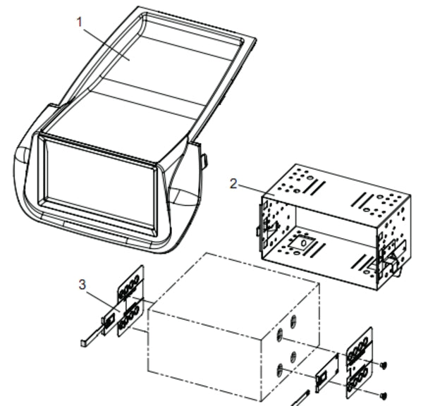 21CT23FT09 Cadre 2-DIN pour Fiat
