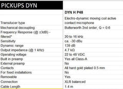 Schertler DYN-H-P48 microphone de contact pour harpe