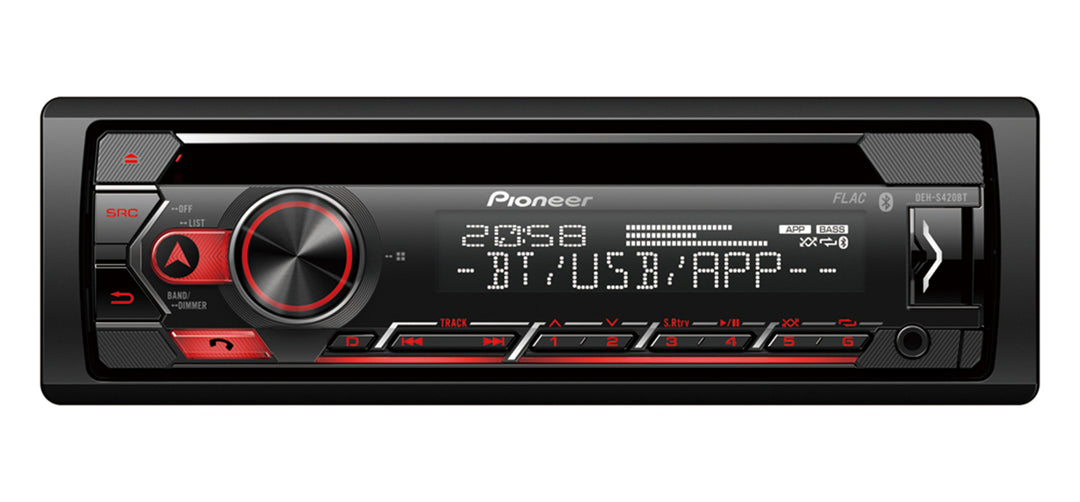 Pioneer DEH-S420BT Autoradio 1-DIN avec CD, Bluetooth et USB