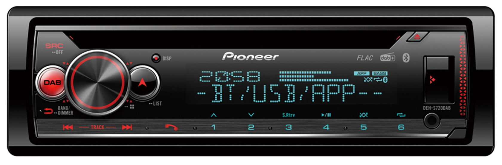 Pioneer DEH-S720DAB Bluetooth, DAB+ radio