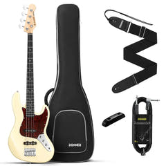 Donner DJB-510B pack basse électrique olympic white