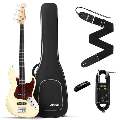 Donner DJB-510B pack basse électrique olympic white