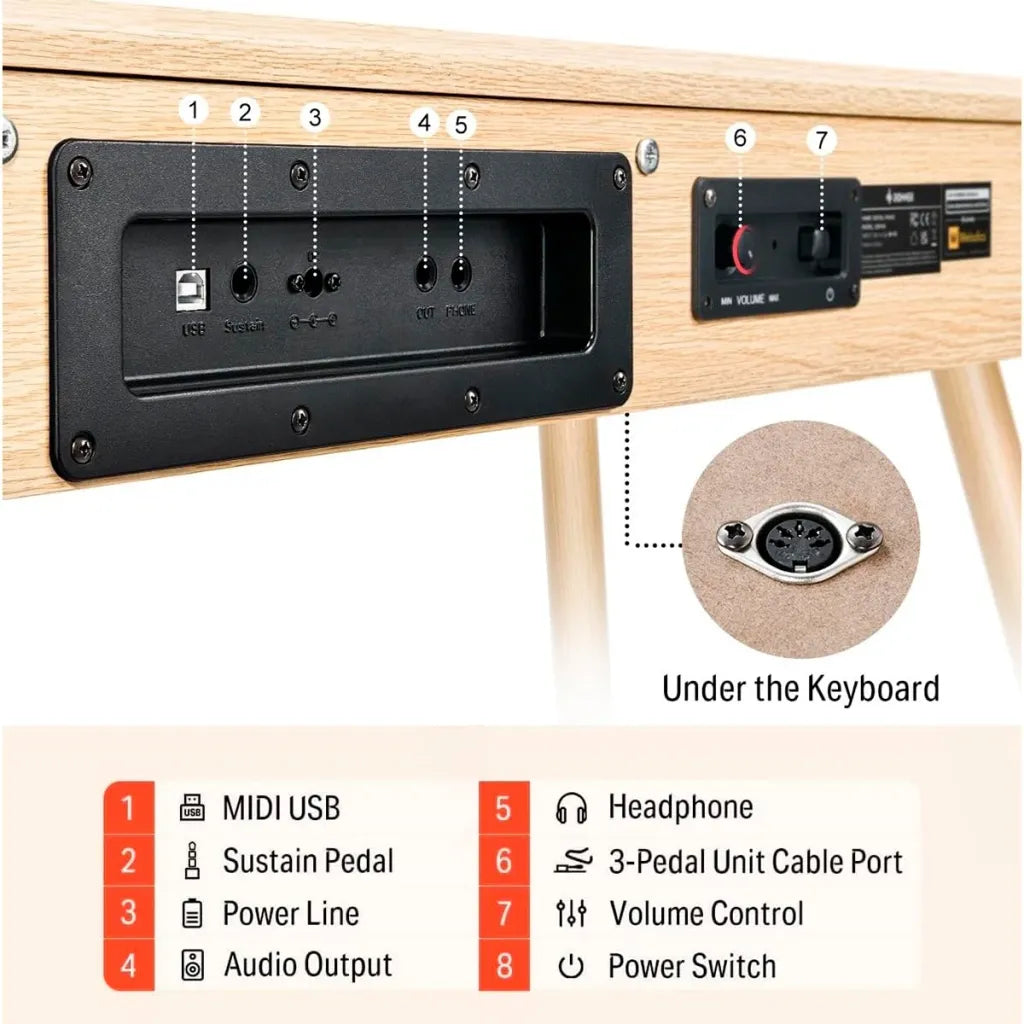 Donner DDP-80 Piano Électrique Beige
