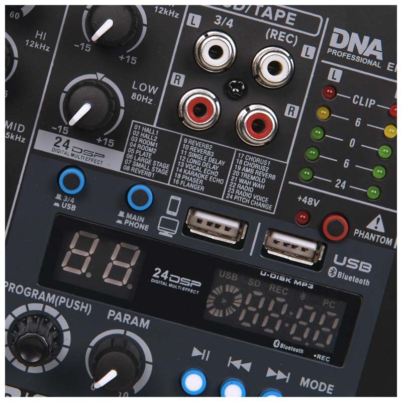 DNA EF-MIX 4, mixeur 4 canaux avec Bluetooth