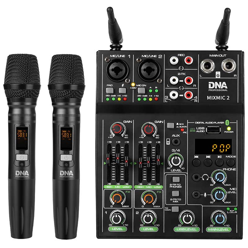 DNA mixeur audio avec kit de microphones sans fil