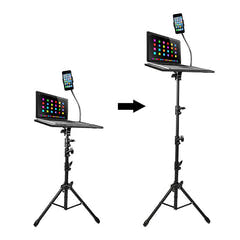 Support pour ordinateur portable et projecteur avec porte-smartphone